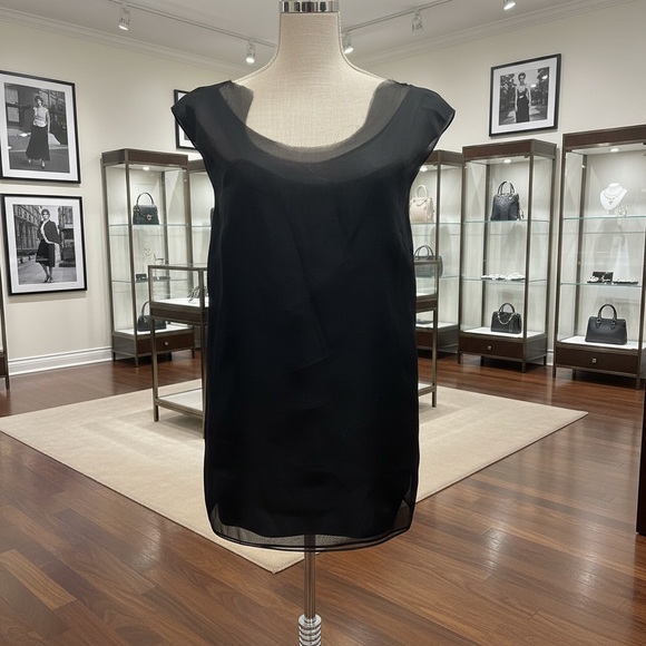 Maison Martin Margiela Black Silk Mini Dress Tunic